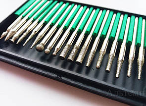 Набір алмазних насадок до гравера (30 шт.)