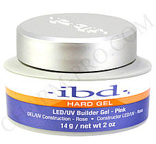 Конструює прозоро-рожевий гель IBD LED/UV Builder Gel Pink 14 р