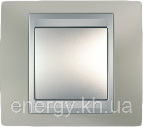 Рамка 1 пост. Unica Top нікель матовий /алюміній MGU66.002.039