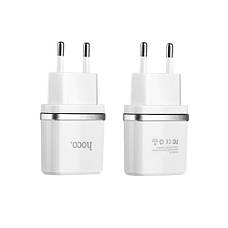 Зарядний пристрій (зарядка) для телефону Hoco C11 1 А+ кабель micro USB Білий, фото 5