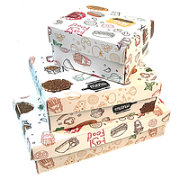 Упаковка для суши из картона. Печать логотипа