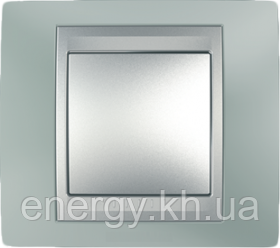 Рамка 1 пост. Unica Top смарагдовий/алюміній MGU66.002.094