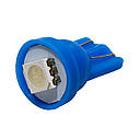 Комплект світлодіодних ламп NAPO LED T10-5050-1smd T10 W5W 10 шт колір світіння синій, фото 3