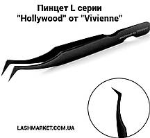 Пінцет L серії "Hollywood" від "Vivienne", чорний