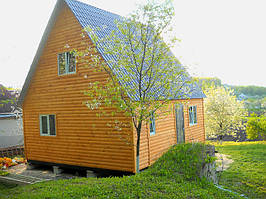 Будинок 6 м х 6 м.Блокхаус.З мансардою