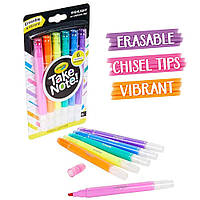 Набор текстовых маркеров которые стираются Crayola Take Note Erasable Highlighters 6 шт (58-6504)