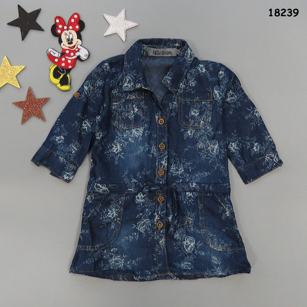 Джинсова туніка для дівчинки. 86, 92 см, фото 1