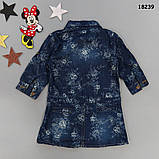 Джинсова туніка для дівчинки. 86, 92 см, фото 2