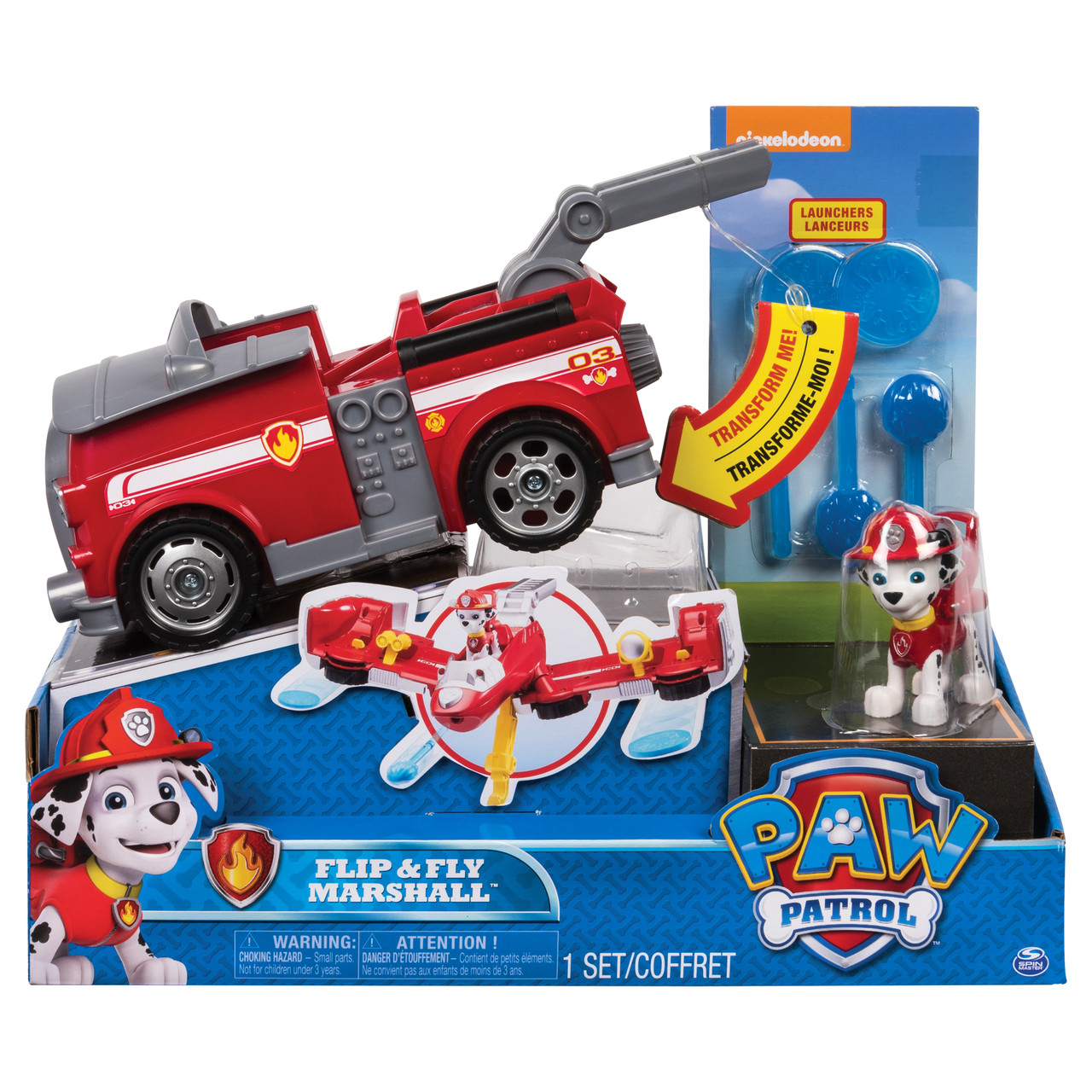 Набір Paw Patrol рятувальний автомобіль-трансформер з фігуркою Маршала Щенячий патруль Spin Master