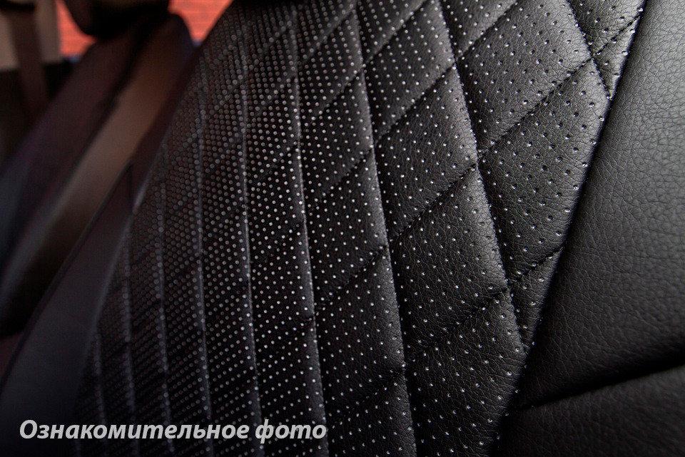 Чехлы для Toyota Camry экокожа рисунок ромб (Seintex) - фото 4 - id-p1032117571
