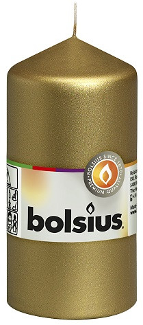 Свічка циліндр Bolsius 12 см золотиста (60/120-213Б)
