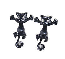 Сережки з котами 2 см чорний