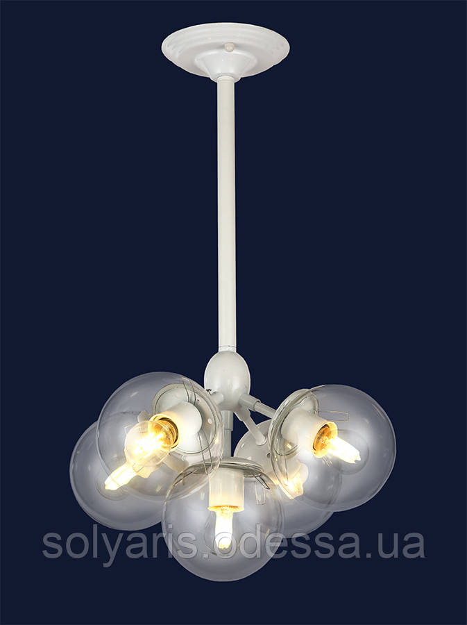 Люстра-підвіс молекула лофт 756PL385-5 WH+CL