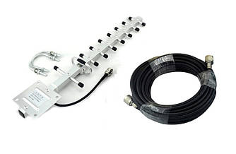 Антена для репітера 3G-4G 13dBi для GSM DCS WCDMA з 10м кабелем