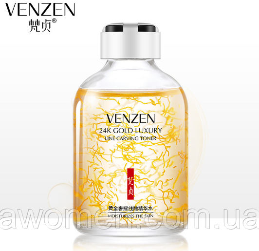 Омолоджувальна сироватка тонер Venzen 24 k Gold Luxury 50 ml