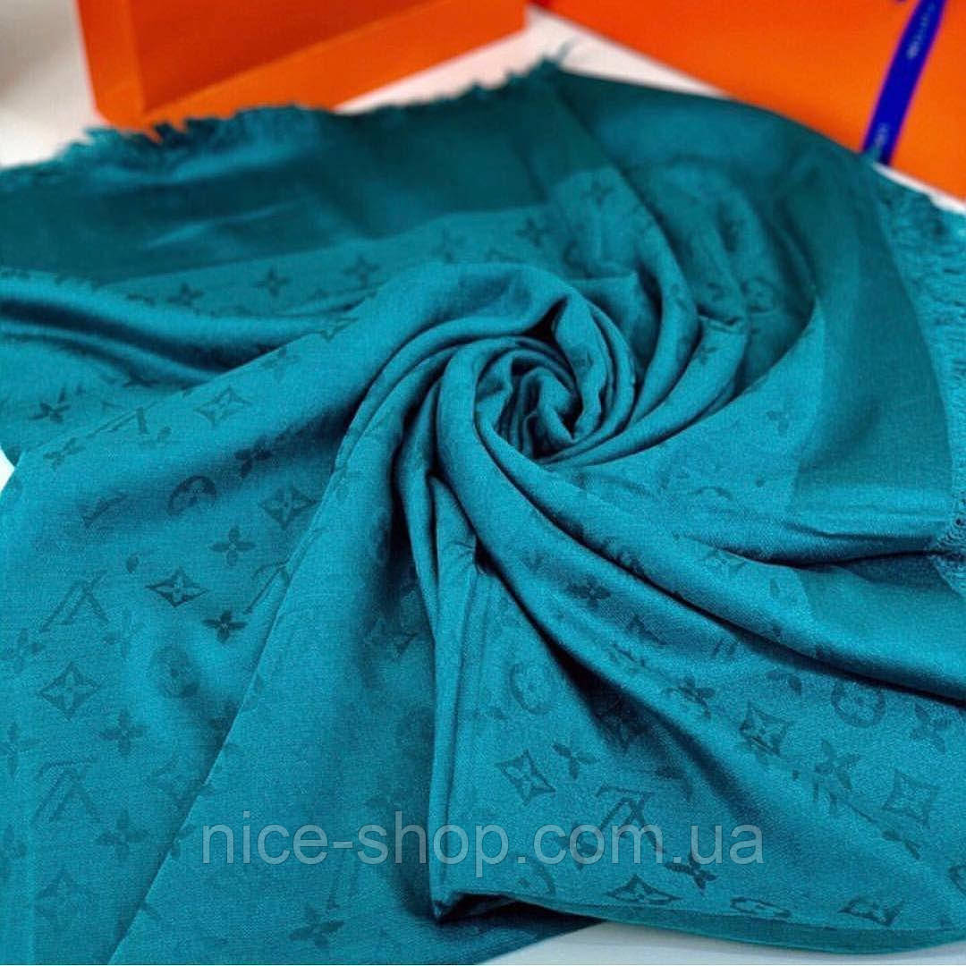 Хустка Louis Vuitton колір морської хвилі