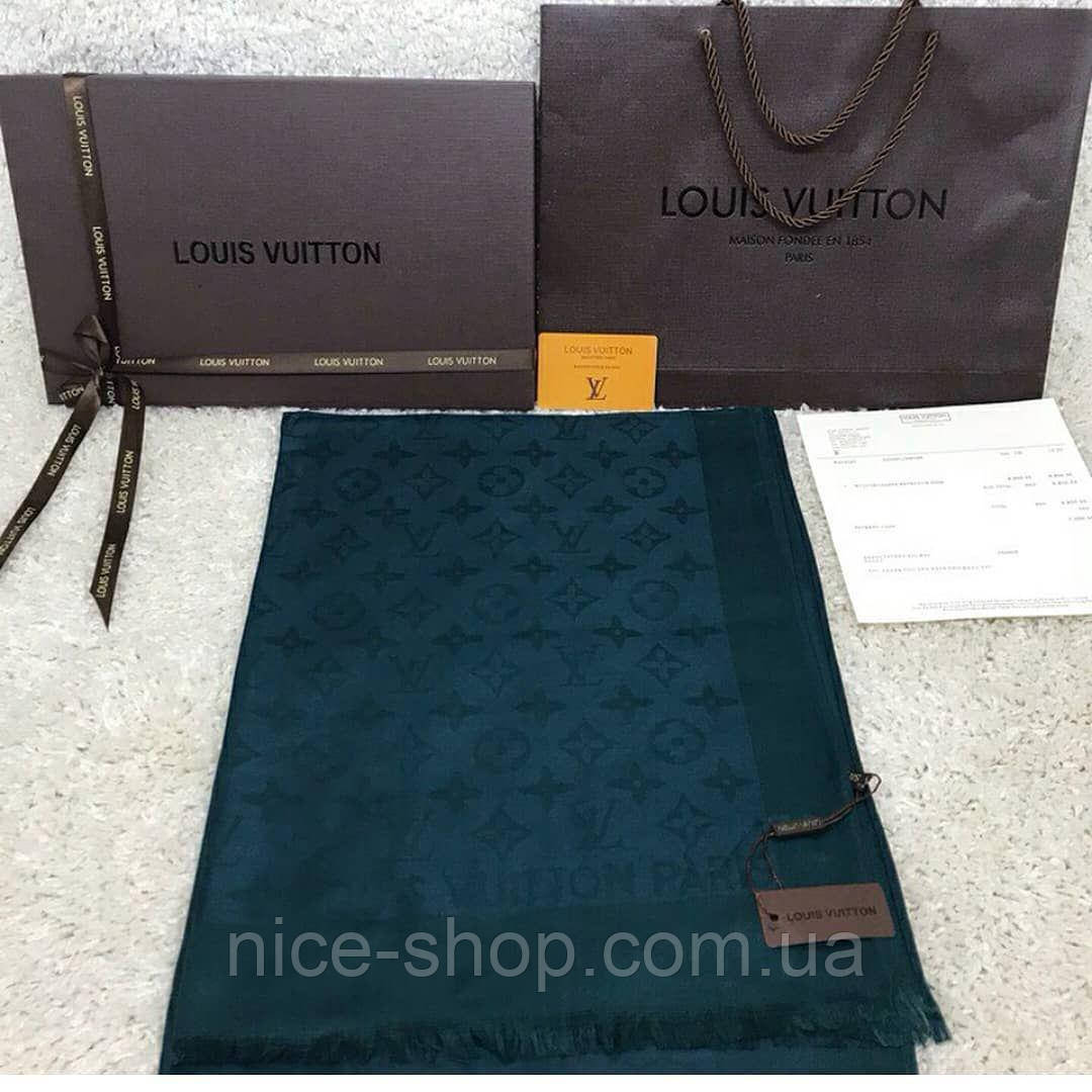 Палантин Louis Vuitton зелений, пляшковий