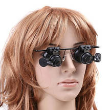 Ювелірні окуляри MAGNIFIER 9892A-II Led 20x, фото 6