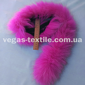 Облямівка хутряна з песця 70 см. Малиновий