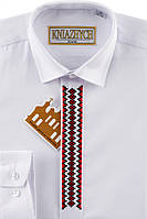 Школьная рубашка в школу с вышивкой для мальчика "Княжич"