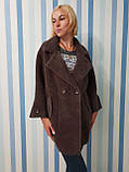 Стильне жіноче пальто з вовни альпака, фото 4