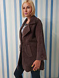 Стильне жіноче пальто з вовни альпака, фото 3