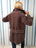 Стильне жіноче пальто з вовни альпака, фото 5