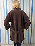 Стильне жіноче пальто з вовни альпака, фото 6
