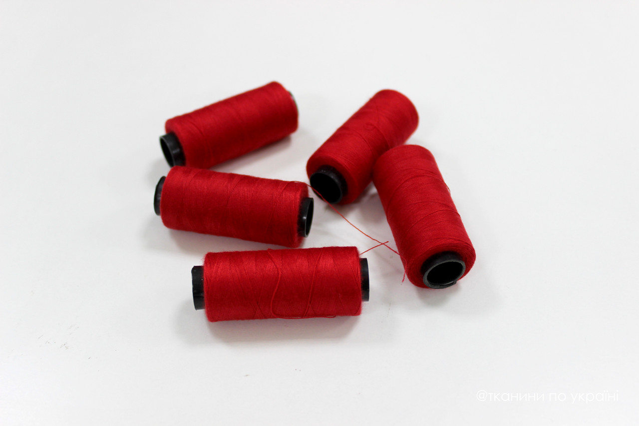 Нитки швейні 40/2, 250 м, червоний, фото 1