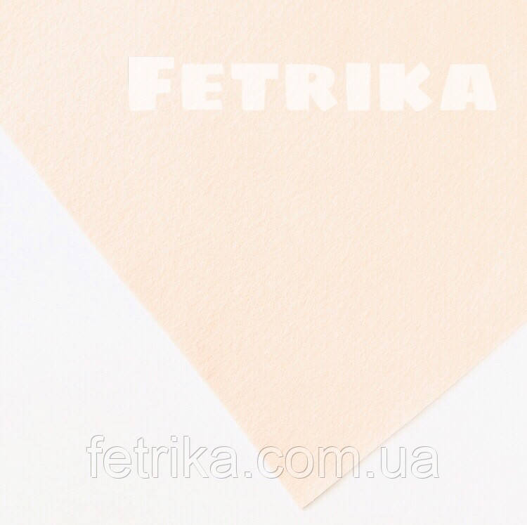 Фетр корейський м'який 1,2 мм, 20*30 см, МОЛОЧНИЙ, № RN-24, фото 1