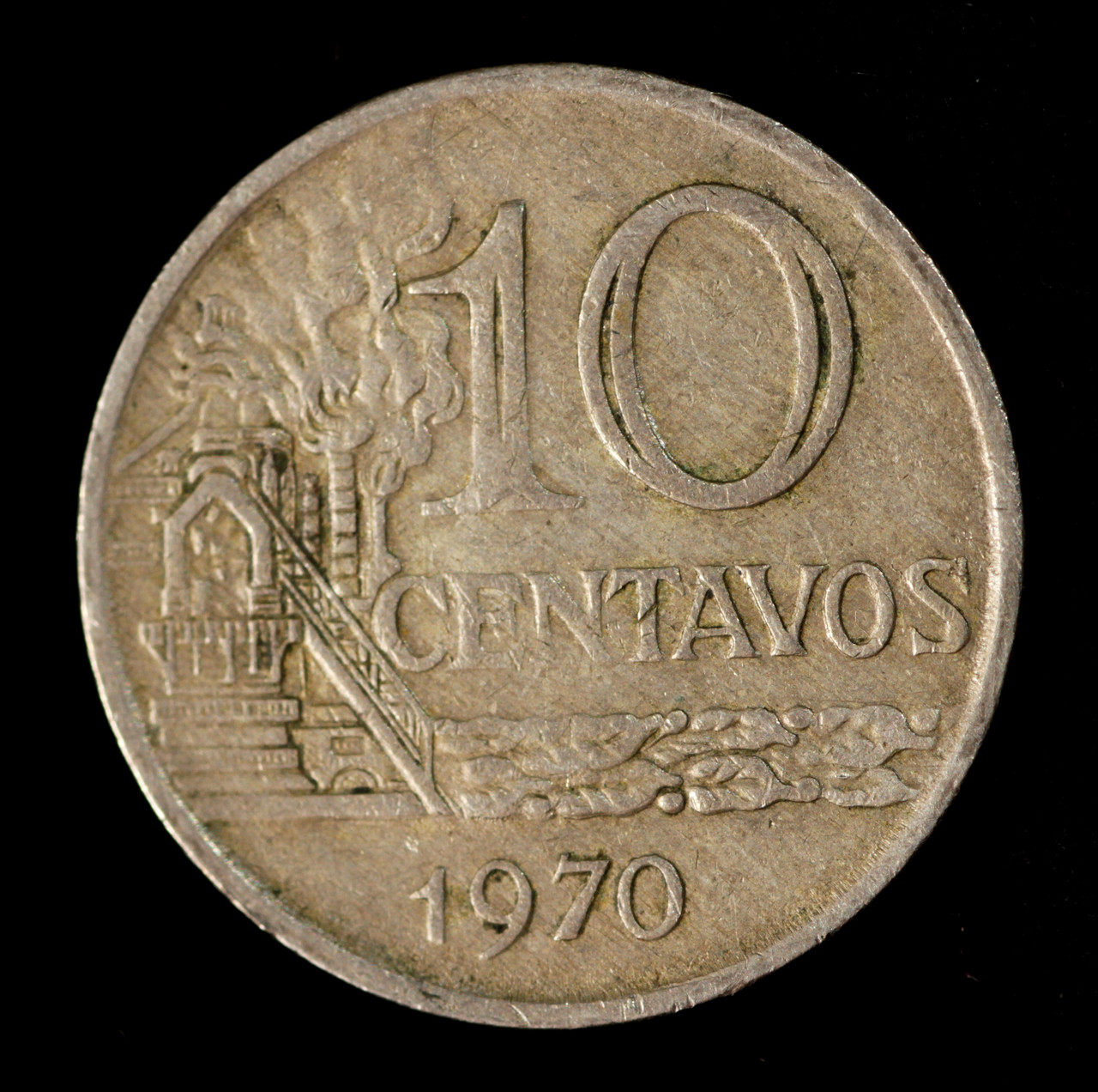 Монета Бразилії 10 сентаво 1970 р.