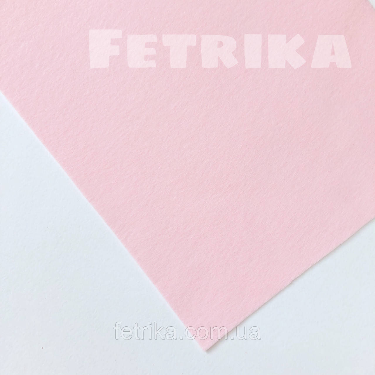 Фетр корейський м'який 1,2 мм, 20*30 см, НІЖНО-РОЖЕВИЙ, № RN-02