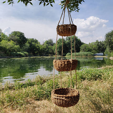 Кашпо плетене (підвісне), фото 2