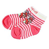 Легкие детские носки для девочки с принтом 0-2 BRUMS Италия 131ICLJ002 Розовый 00 *| 76% хлопок| 22% п /