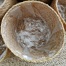 Кашпо плетеное с подложкой, фото 3