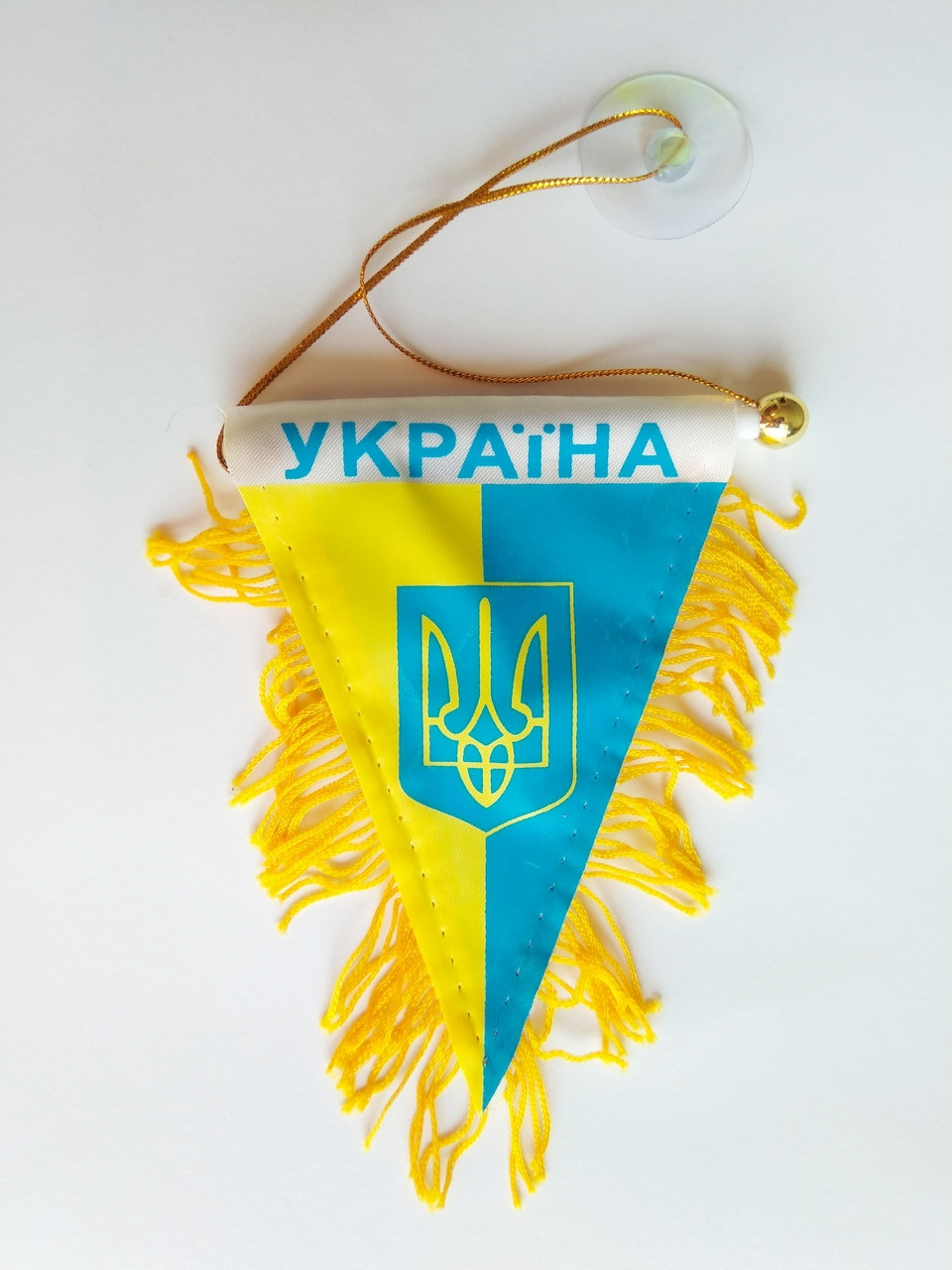Вимпел Україна трикутний із присоском