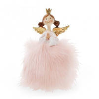 Фігурка новорічна Принцеса в рожевому 16 см.. Новорічний декор