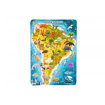 Пазли Карта Світу тварини,Пазл з рамкою "Південна Америка" (53 елементи) R300178 (ДоДо)
