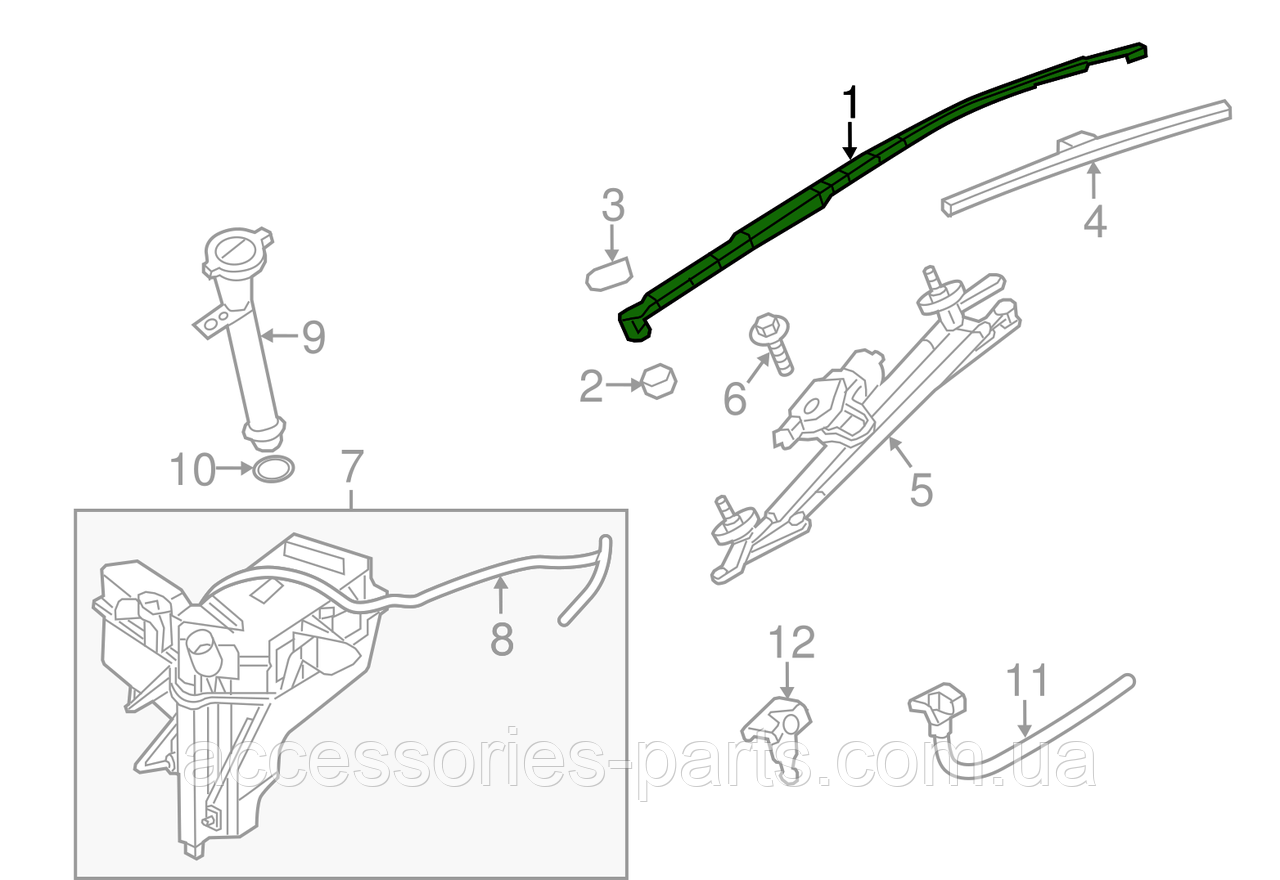 Повідець склоочисника лівий правий Nissan Patfinder R52 Новий Оригінальний, фото 1