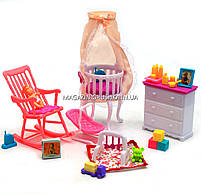 Дитяча іграшкова меблі Глорія Gloria для ляльок Барбі Дитяча кімната 9929. Облаштуйте ляльковий будиночок, фото 2