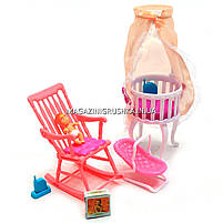 Дитяча іграшкова меблі Глорія Gloria для ляльок Барбі Дитяча кімната 9929. Облаштуйте ляльковий будиночок, фото 3