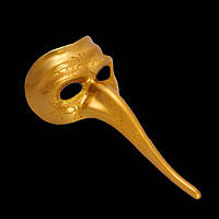 Венеціанська маска Доктор Чума золота