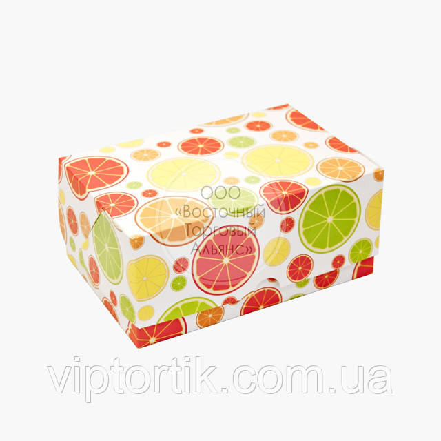 Упаковка для зефіру і еклерів - Цитрус - 180х120х80 мм, фото 1