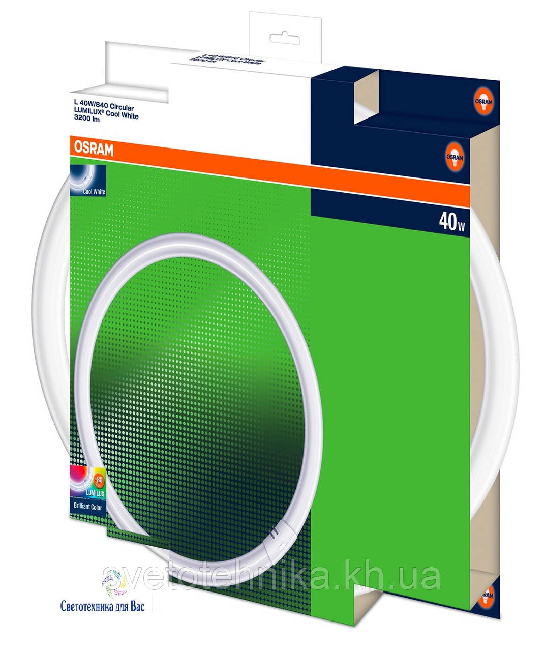 Лампа люмінесцентна кільцева OSRAM FC 40w/840 2G*13 T5 LUMILUX 4050300528526