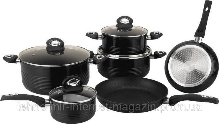 Набір кастрюль Royalty Line RL-FM10L Black 10 pcs