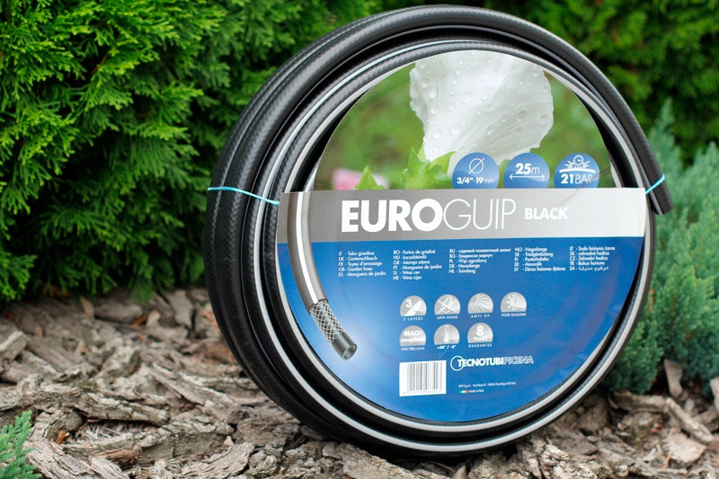 Шланг садовый Tecnotubi Euro Guip Black для полива диаметр 1 дюйм, длина 25 м (EGB 1 25) - фото 2 - id-p405466774