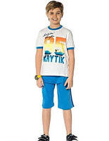 Летняя детская футболка для мальчика с цифрами Krytik Италия 89056 / KR / 00A