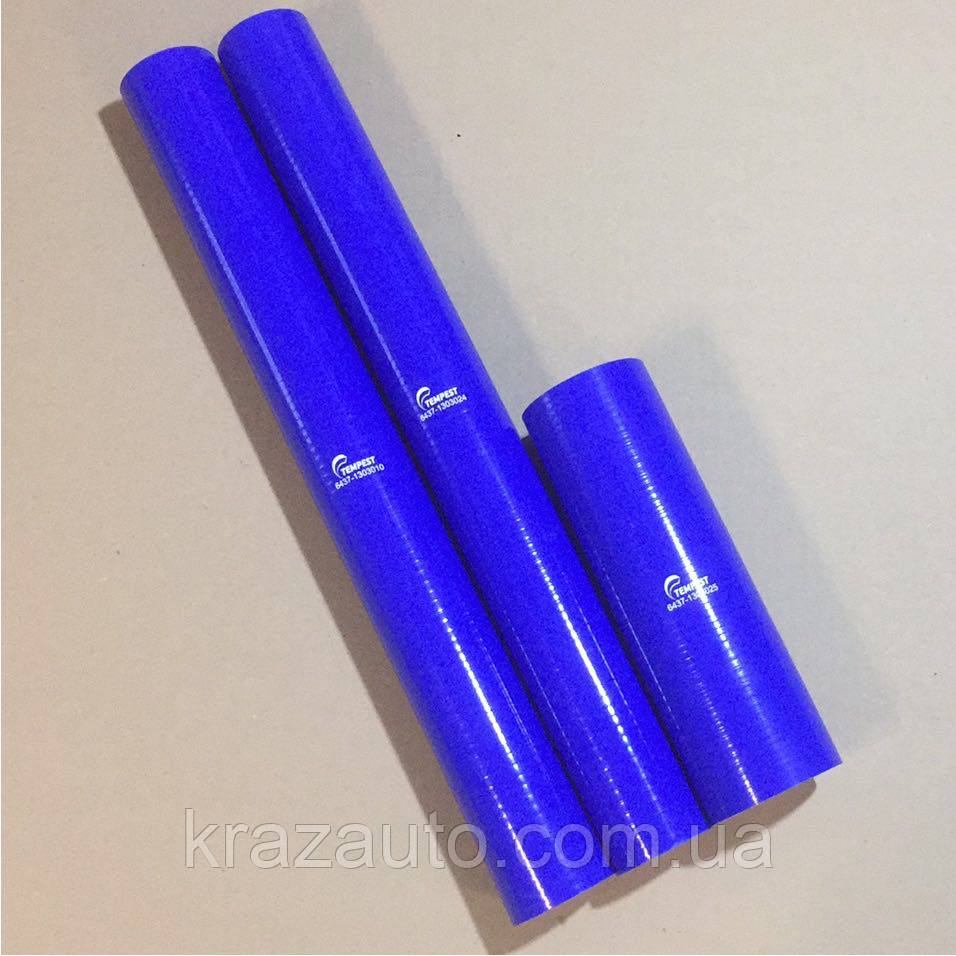 Комплект патрубоків радіатора КрАЗ 6437,6510 3 шт. силікон 6510-1303025, фото 1