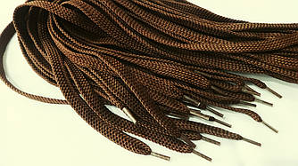 Шнурки плоскі 120 см коричневі