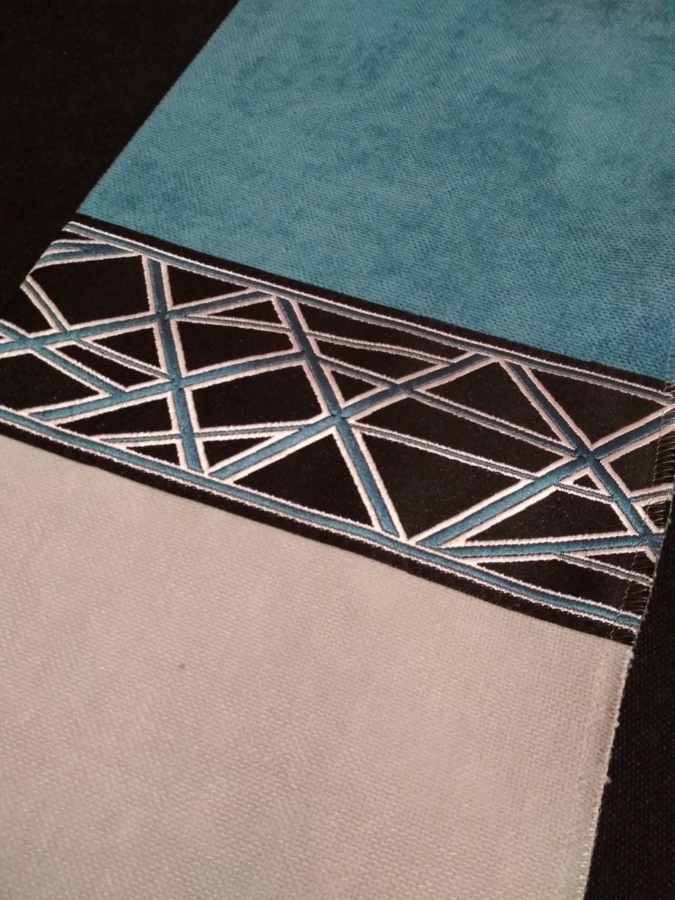 Декоративний бордюр Sky для текстильних виробів - штори, тюль, подушки, покривала. Ширина 7см